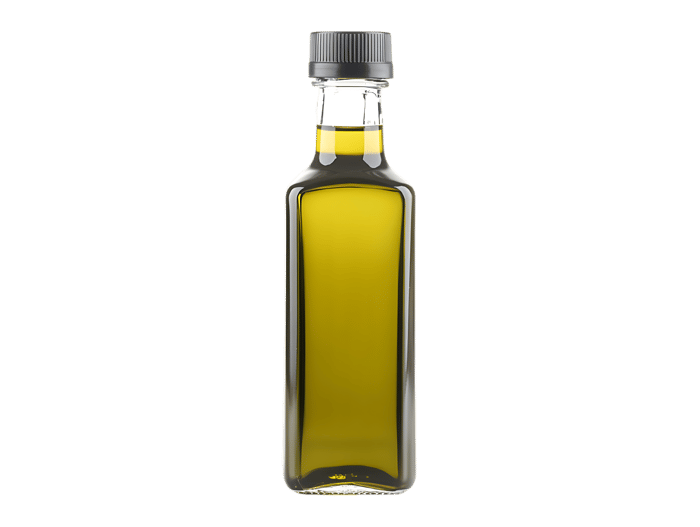 Bottle of Olive Oil on Black Background