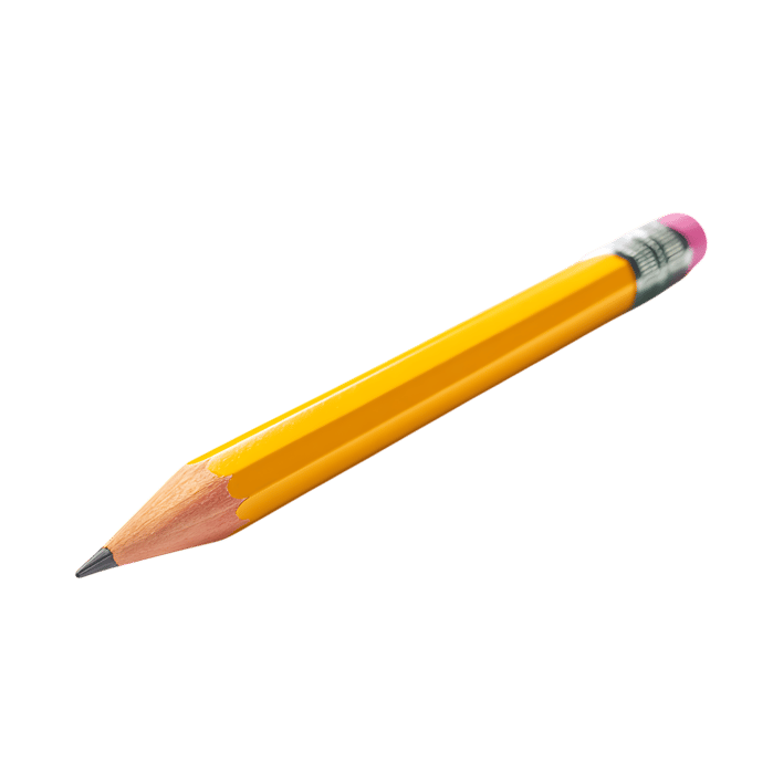 Yellow pencil on black background