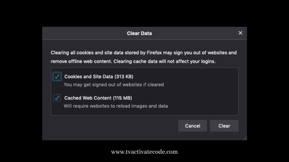 Clear corrupted data and cache