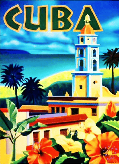 a vintage cuban postcard