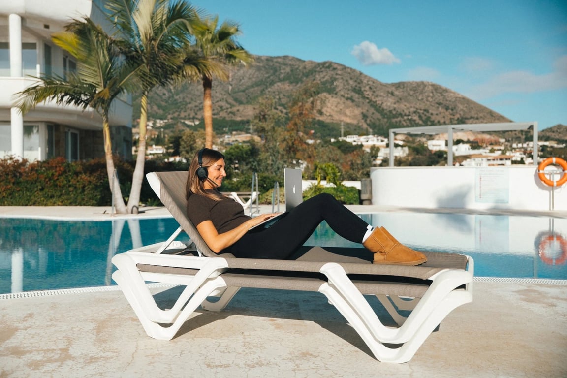 Modern office entrance with reception desk