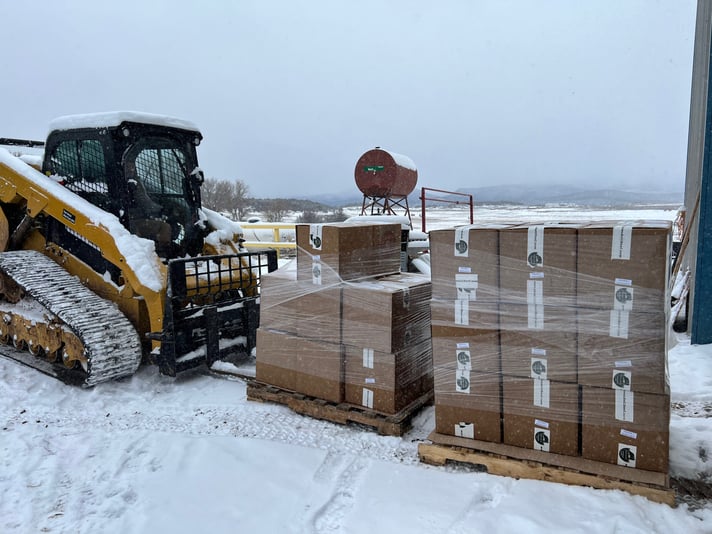 Beef on pallets