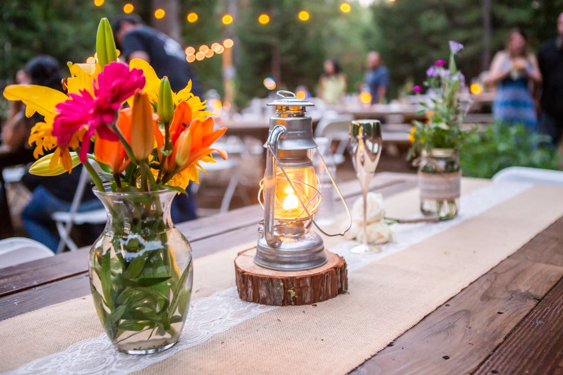 Reception and dancing area at Middle Fork Meadow