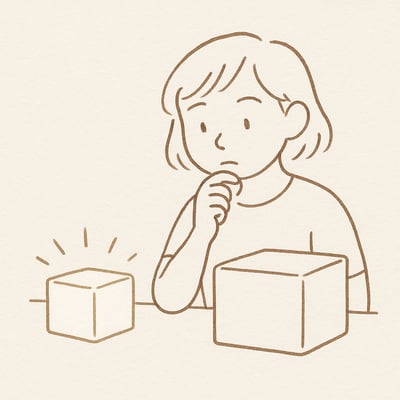 Pessoa observando duas caixas, representando a diferença entre o urgente e o importante no cotidiano profissional.