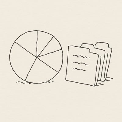 Uma roda dividida em segmentos e cartões de papéis sugerem uma distribuição justa e rotativa das tarefas emocionais na equipa.