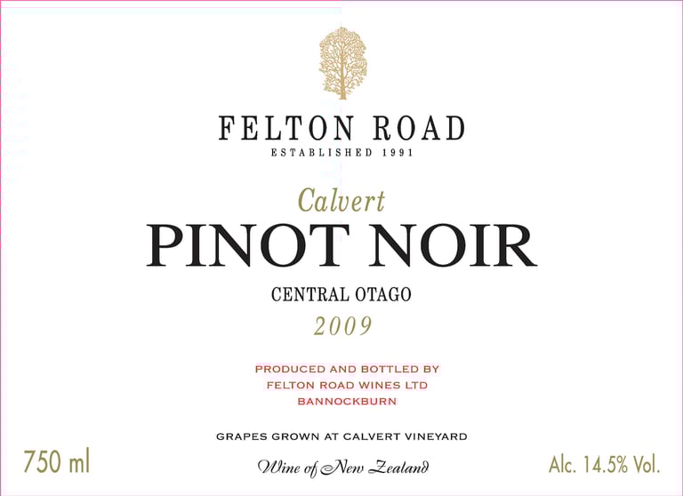 ワイン Felton Road Pinot Noir 2009 2009 Felton Road Pinot Noir Block 5 - CellarTracker
