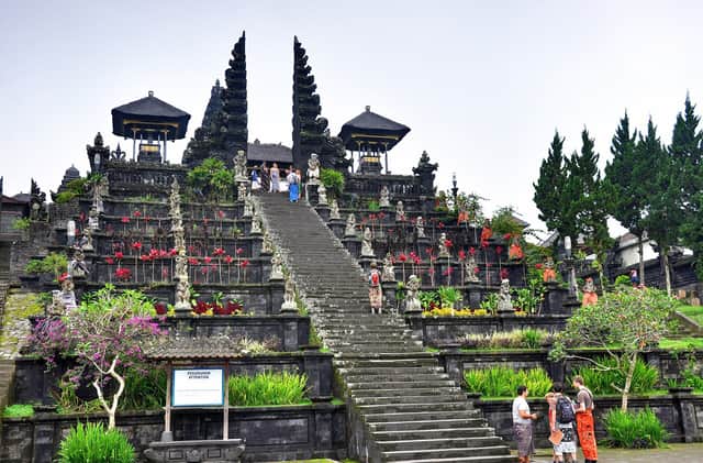 Steps up to Pura Besakih, the Mother Temple of Bali