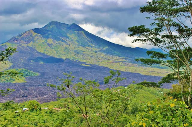 Mount Batur volcano seen from Kintamani, Bali