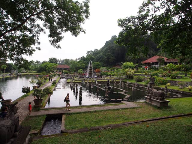 Pools and gardens of the Tirta Gangga water palace