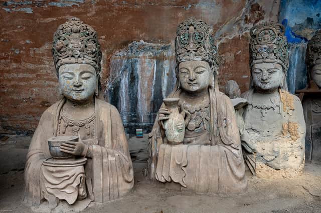 Buddhist statues at the Dazu Rock Carvings