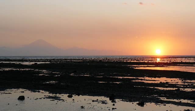Sunset over Bali from Gili Trawangan