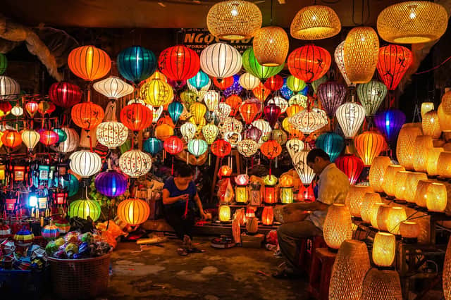Colourful silk lanterns in Hoi An