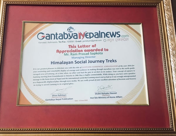 Letter of Appreciation
