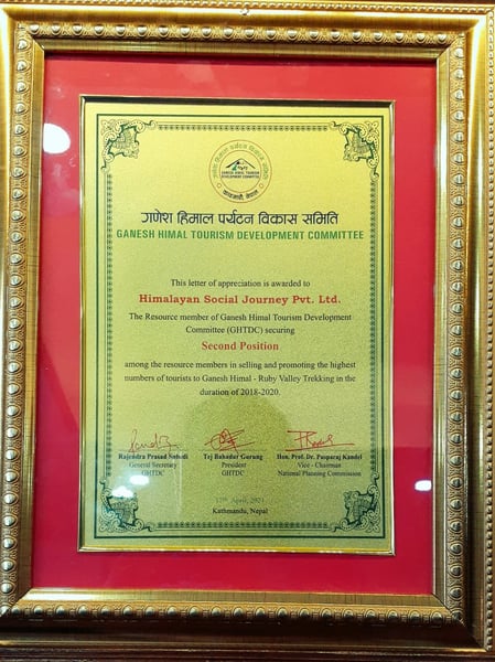 Ganesh Himal Region Award