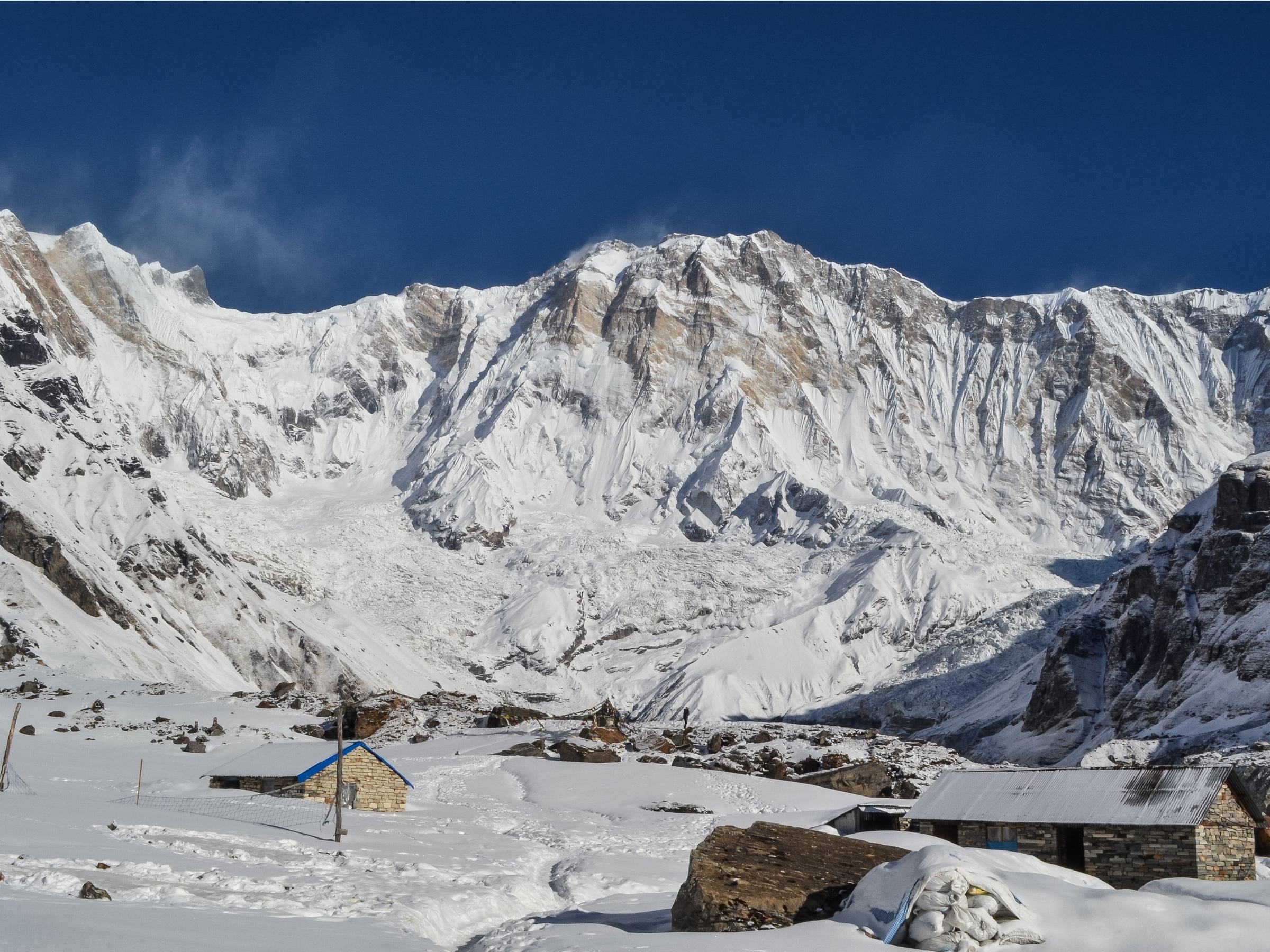 Arriving at Annapurna Base Camp, 4,130m