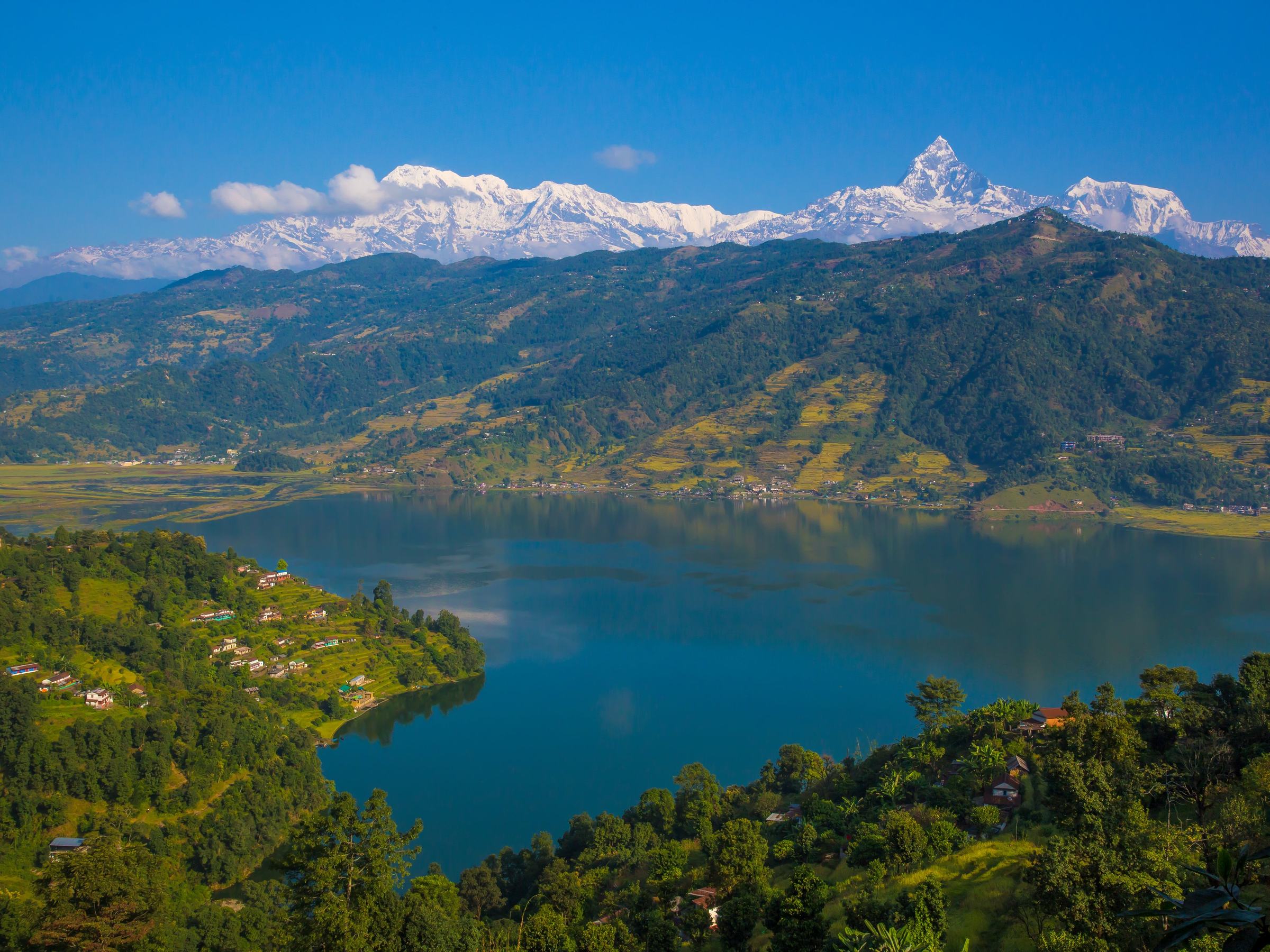 The Annapurna range seen from Pokhara