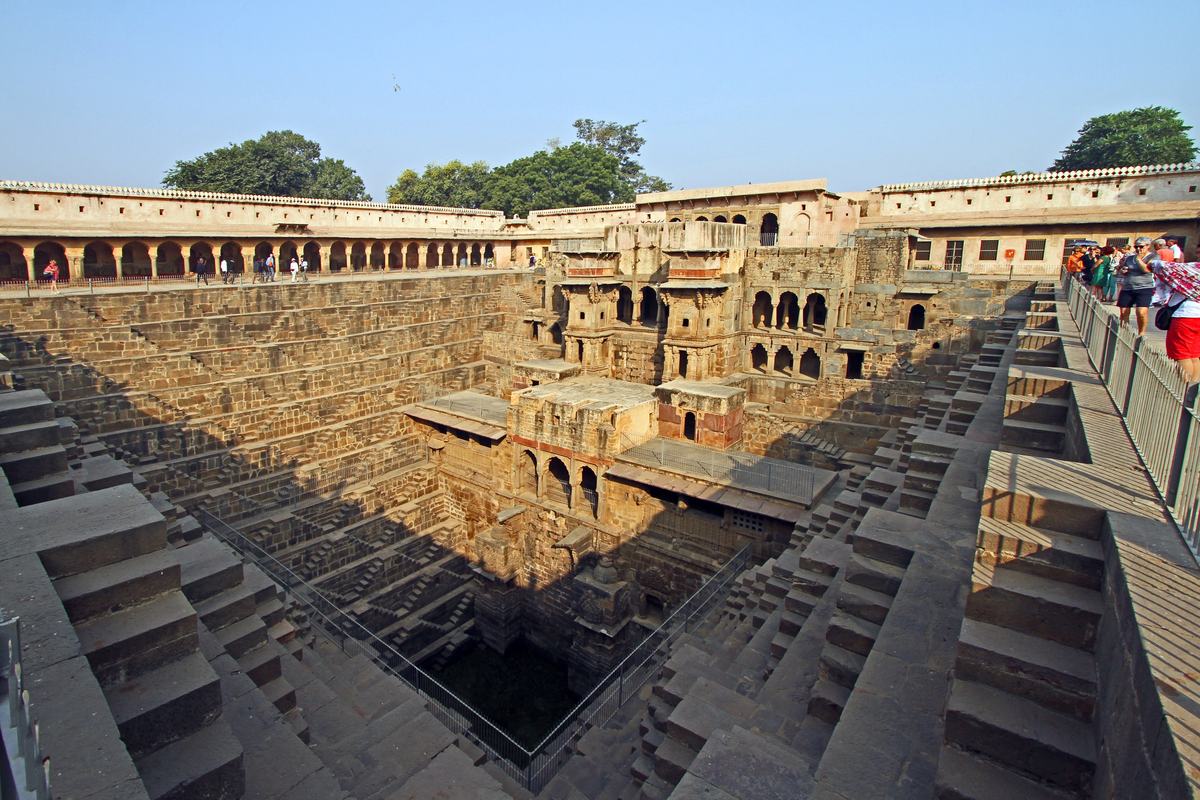 Abhaneri - Chand Baori stepwell from the rim