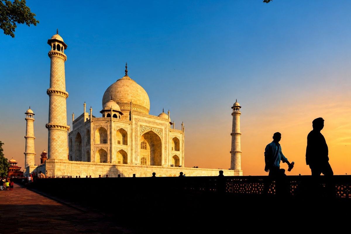 The Taj Mahal at sunset, Agra, India
