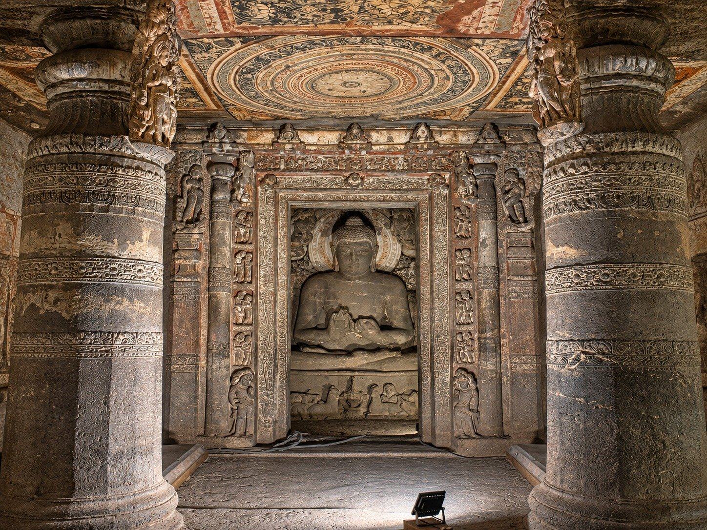 The Buddha in the shrine