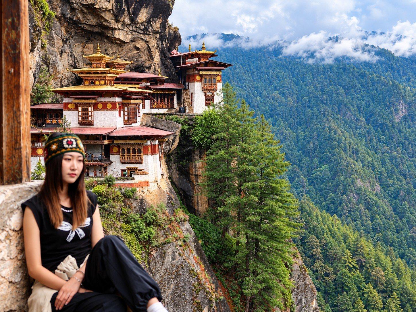 Tiger's Nest (Paro Taktsang) from the viewpoint
