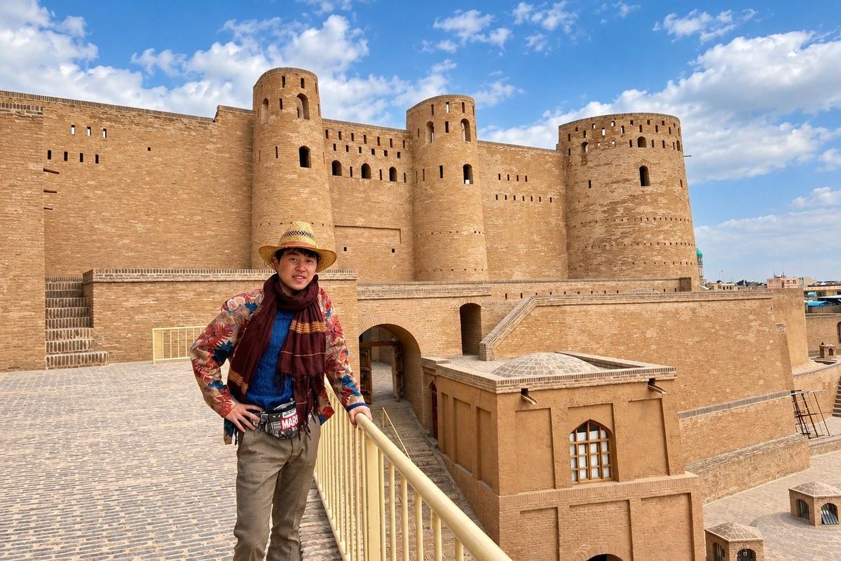 Fort traveller on the ramparts
