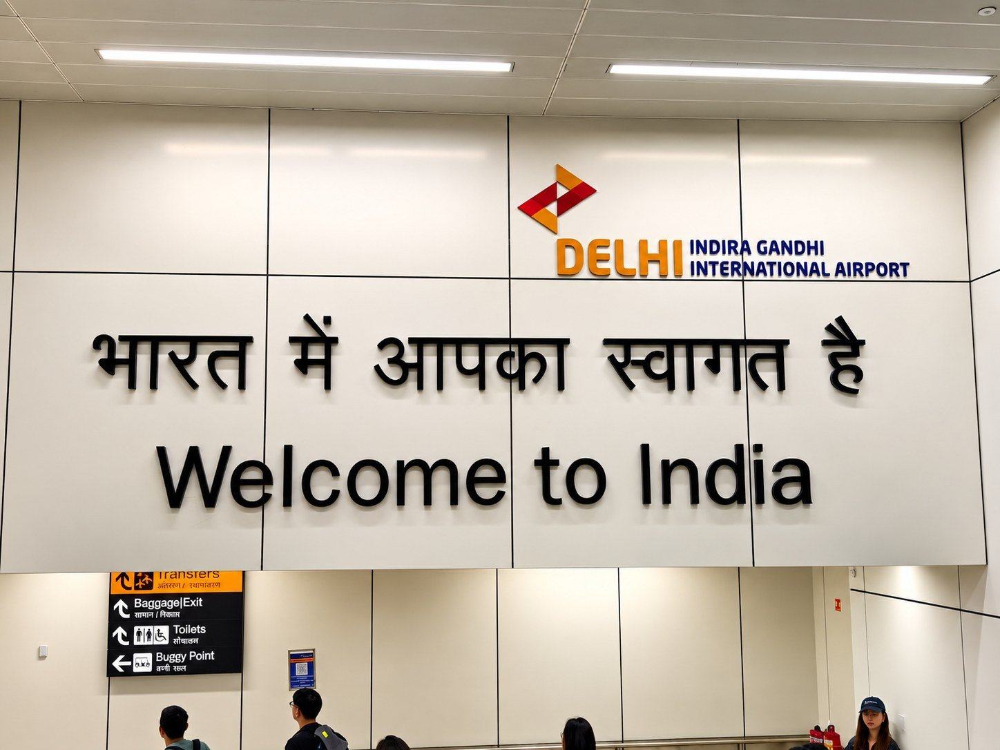 Welcome to India, Delhi airport