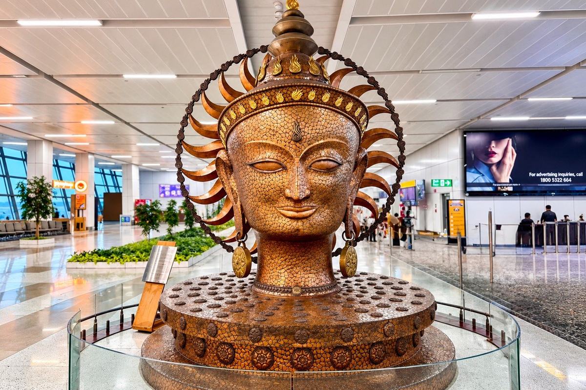 The Surya sculpture at Terminal 3, Indira Gandhi International Airport, Delhi
