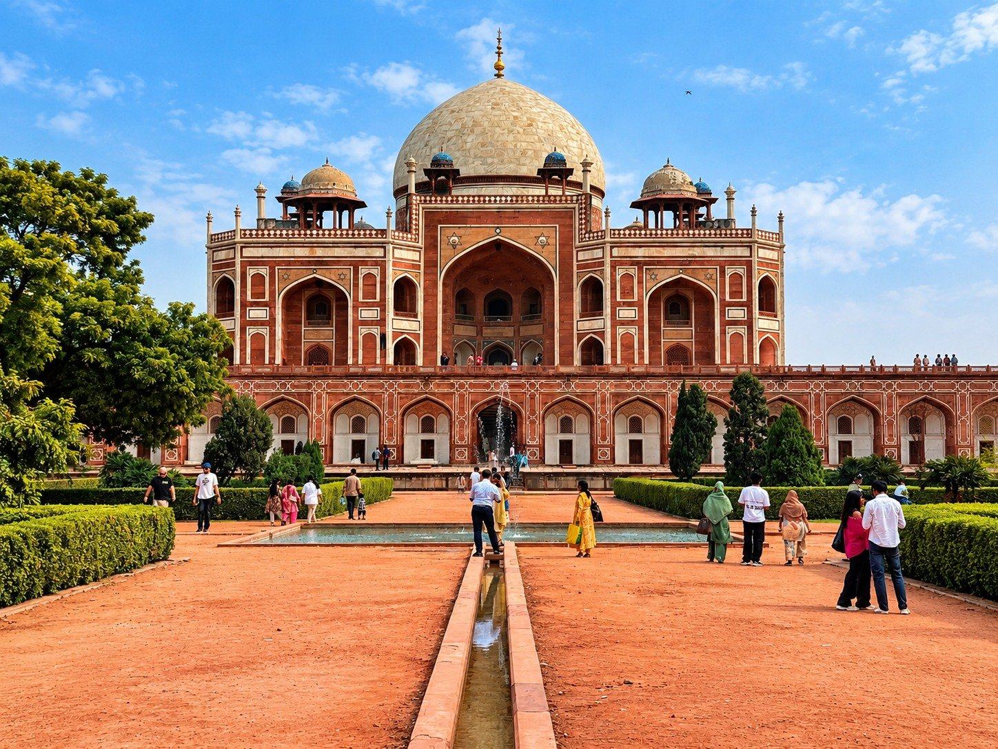 Humayun's Tomb from the charbagh