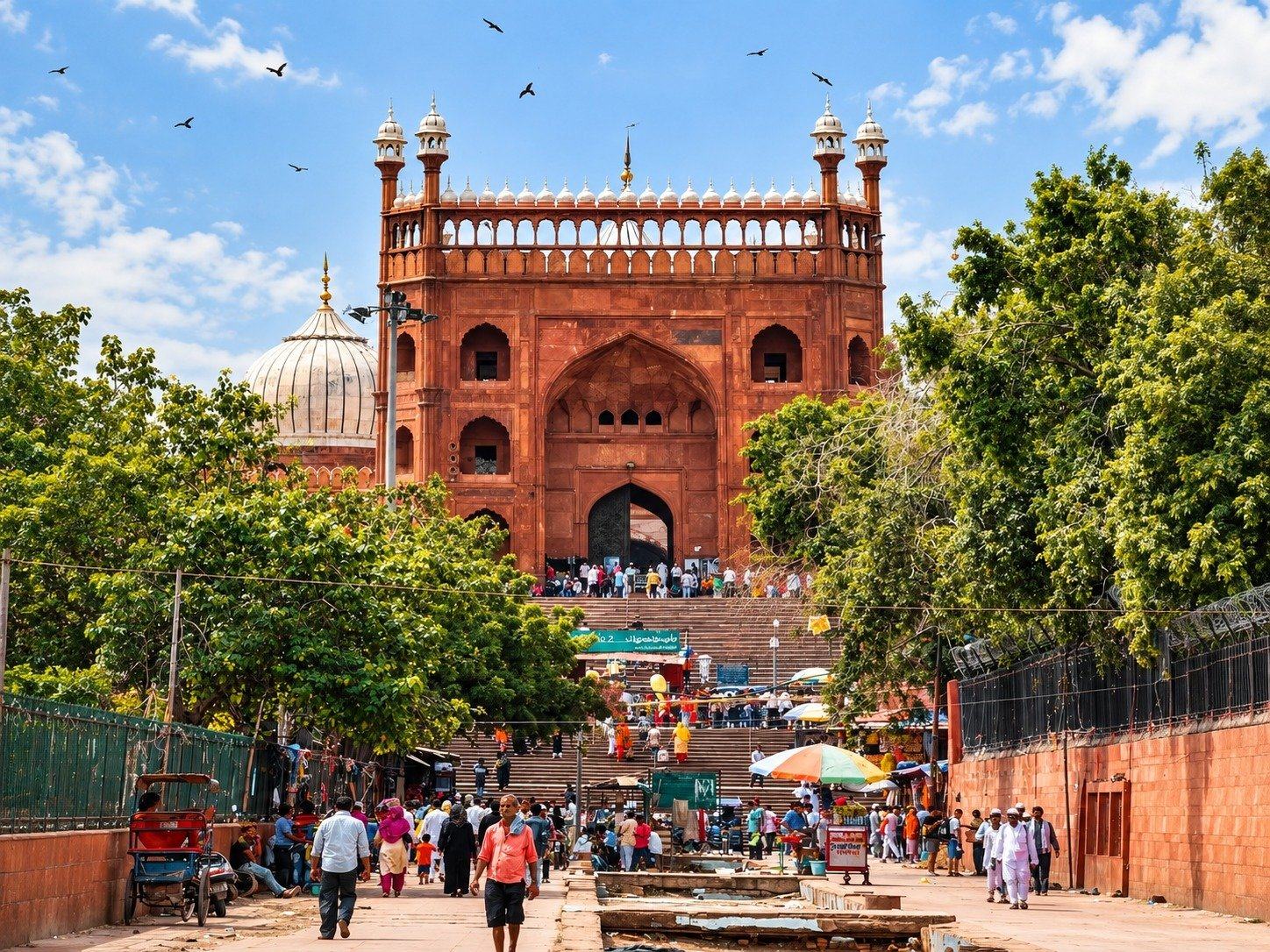The market below the Jama Masjid gate, Delhi