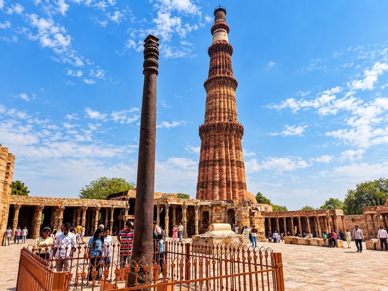 Qutub Minar, a 73 metre minaret begun in the late 12th century.