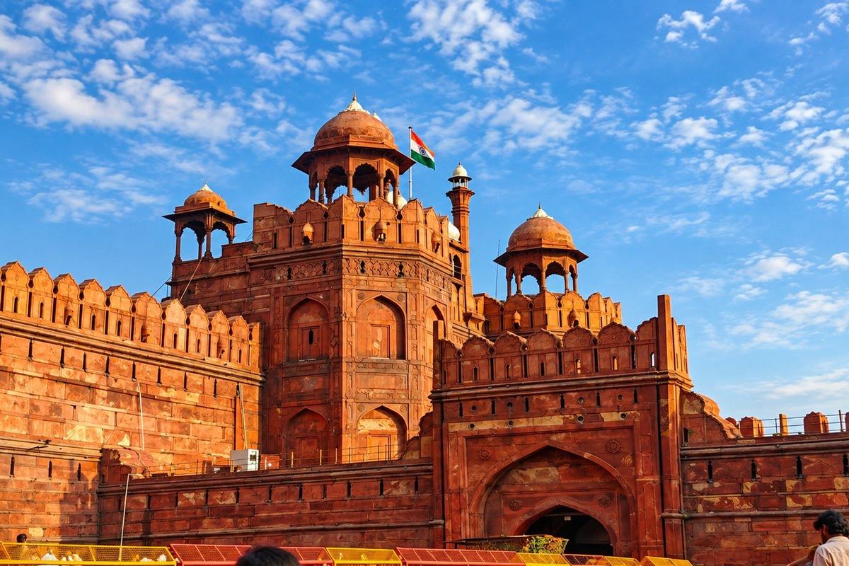 The Lahori Gate of the Red Fort, Delhi, India
