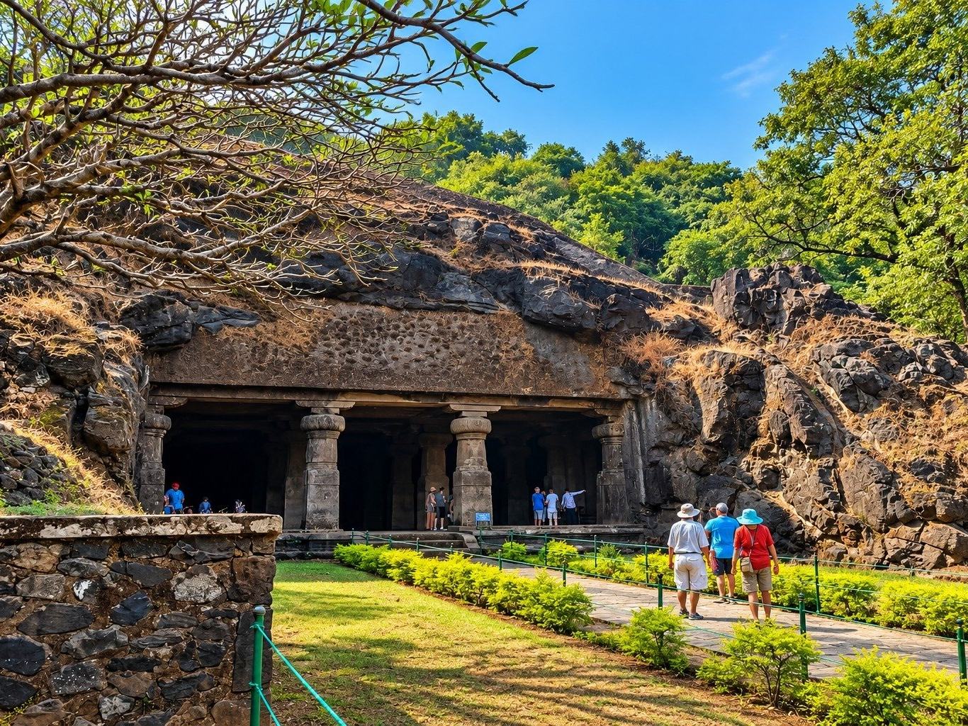Entrance to the Elephanta Caves