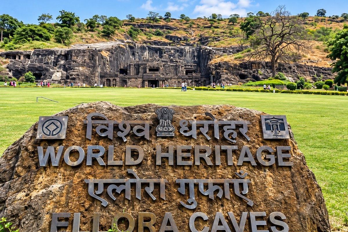 Caves world heritage sign