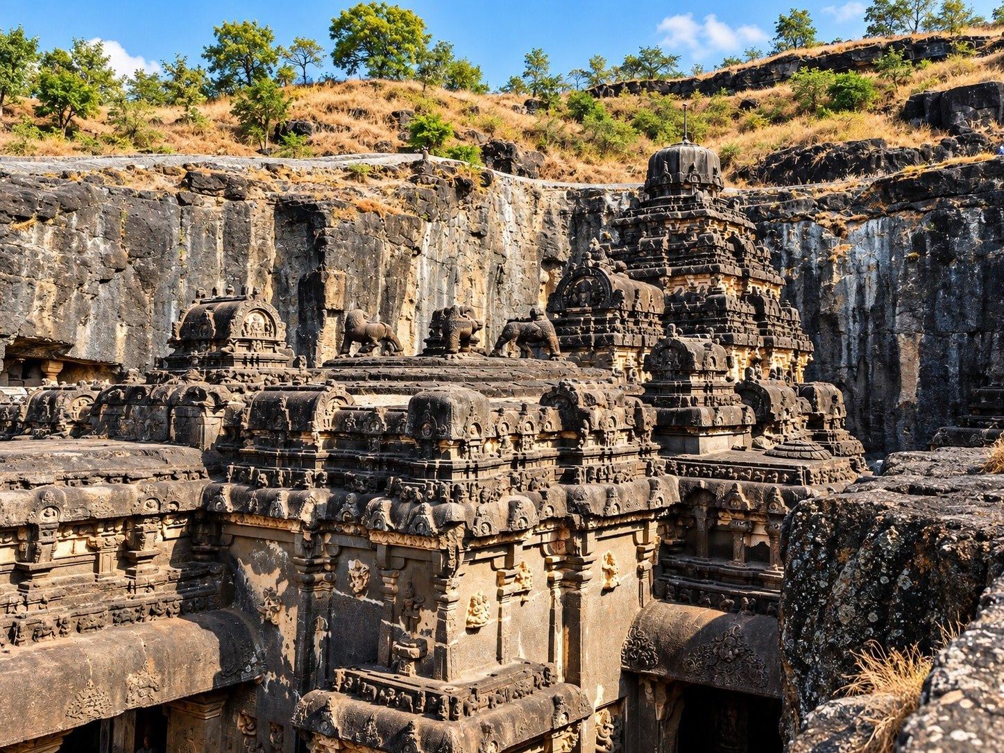Kailasa Temple from above