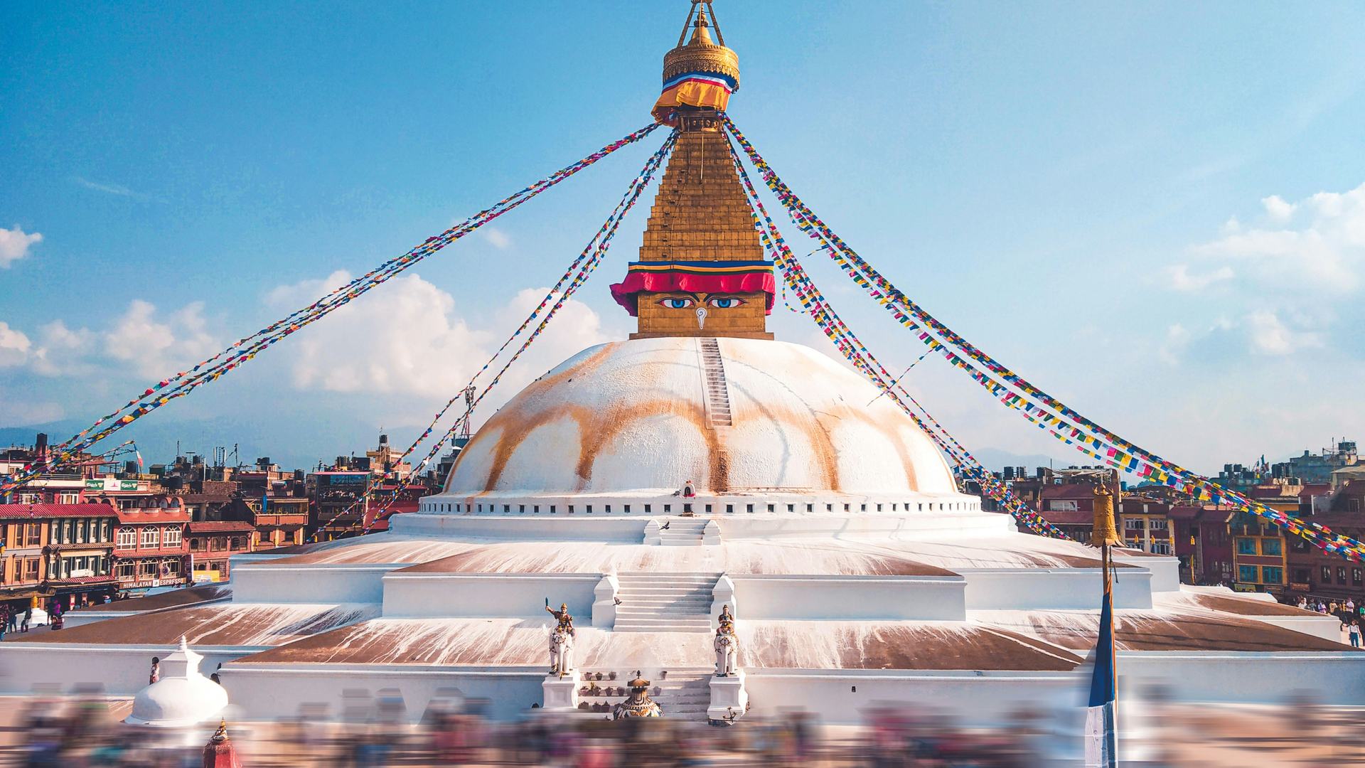 Boudhanath Stupa, Kathmandu - the Buddha's eyes watch over the old town