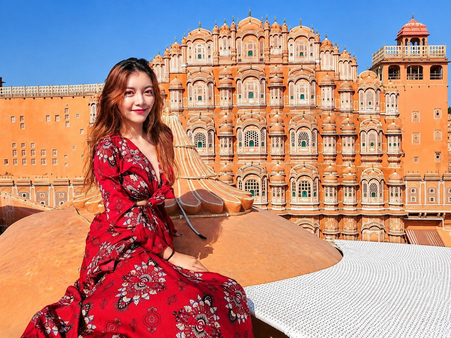 Hawa Mahal from a rooftop