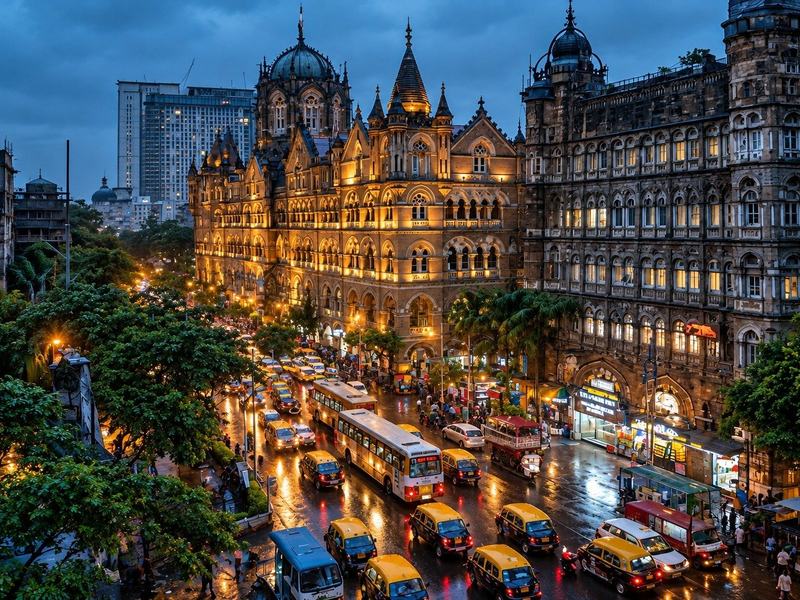 Chhatrapati Shivaji Maharaj Terminus, a Victorian Gothic station from 1888.