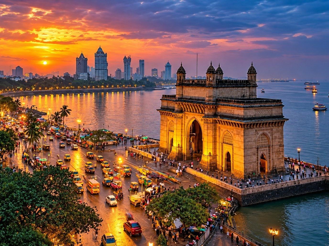 Gateway of India at sunset