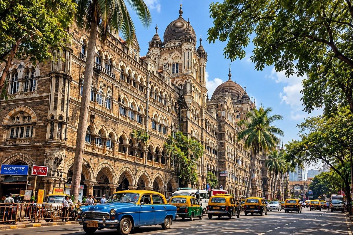 Taxis by the heritage buildings