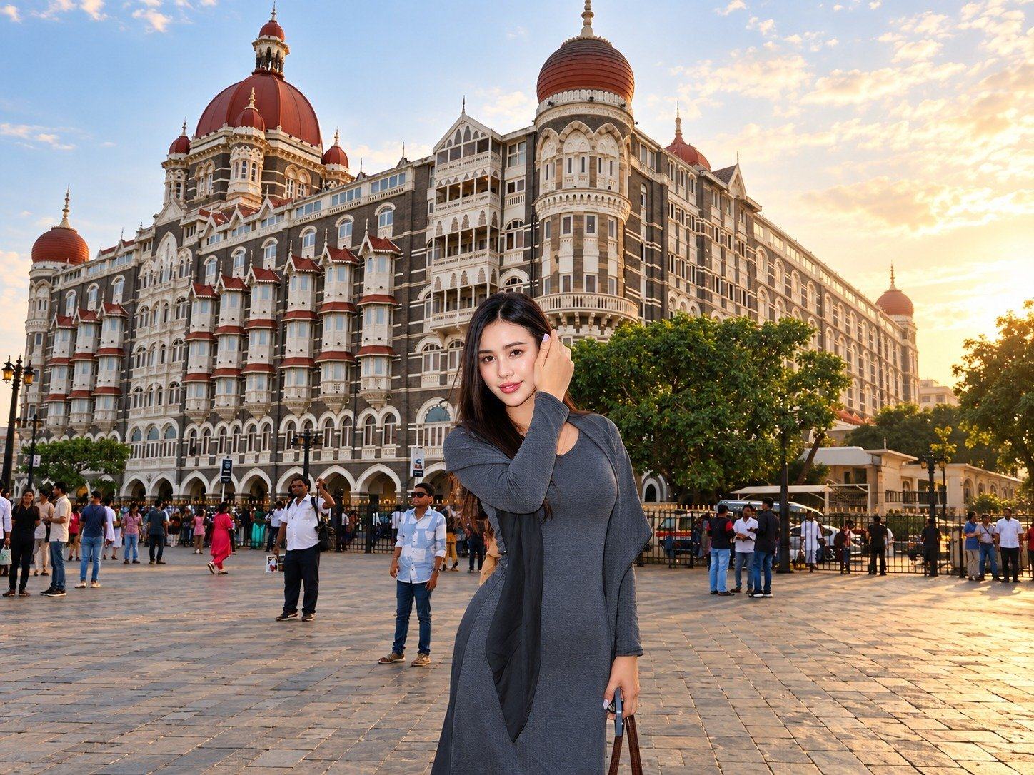 Outside the Taj Mahal Palace