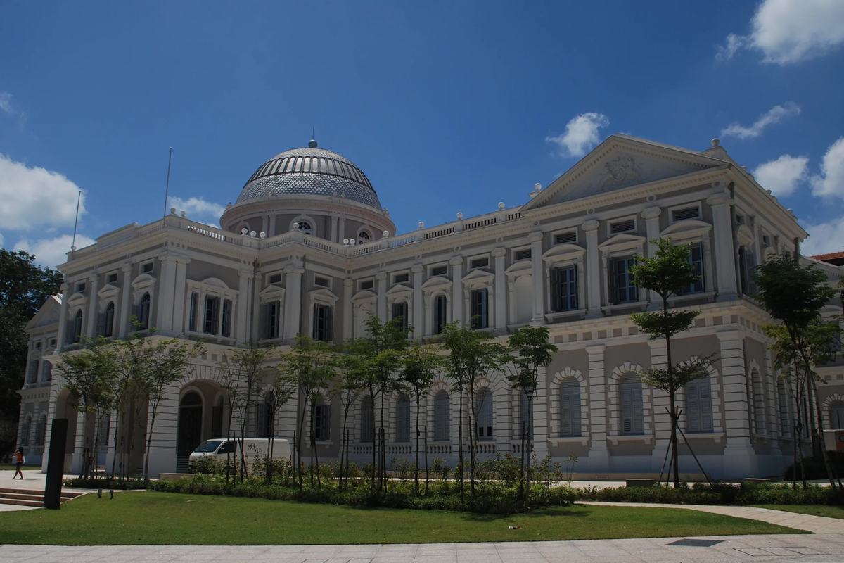 The domed neoclassical front of the National Museum of Singapore