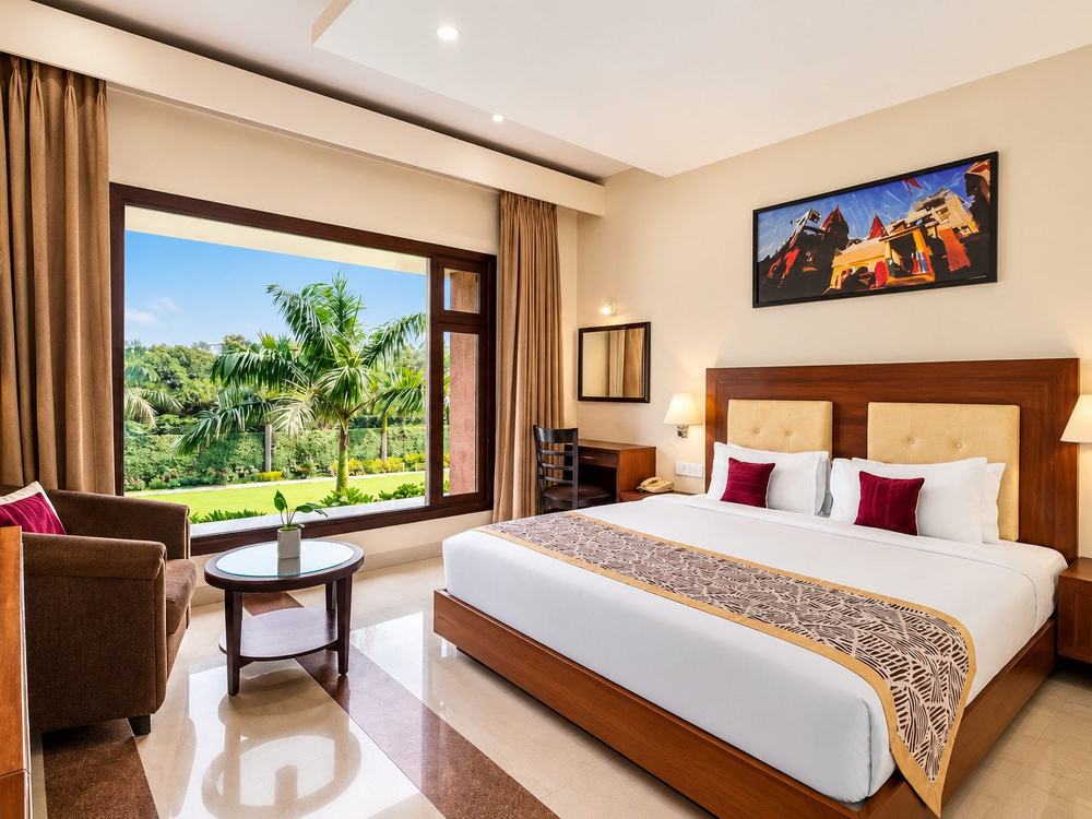 Ramada by Wyndham Varanasi Katesar – Guest room with garden view
