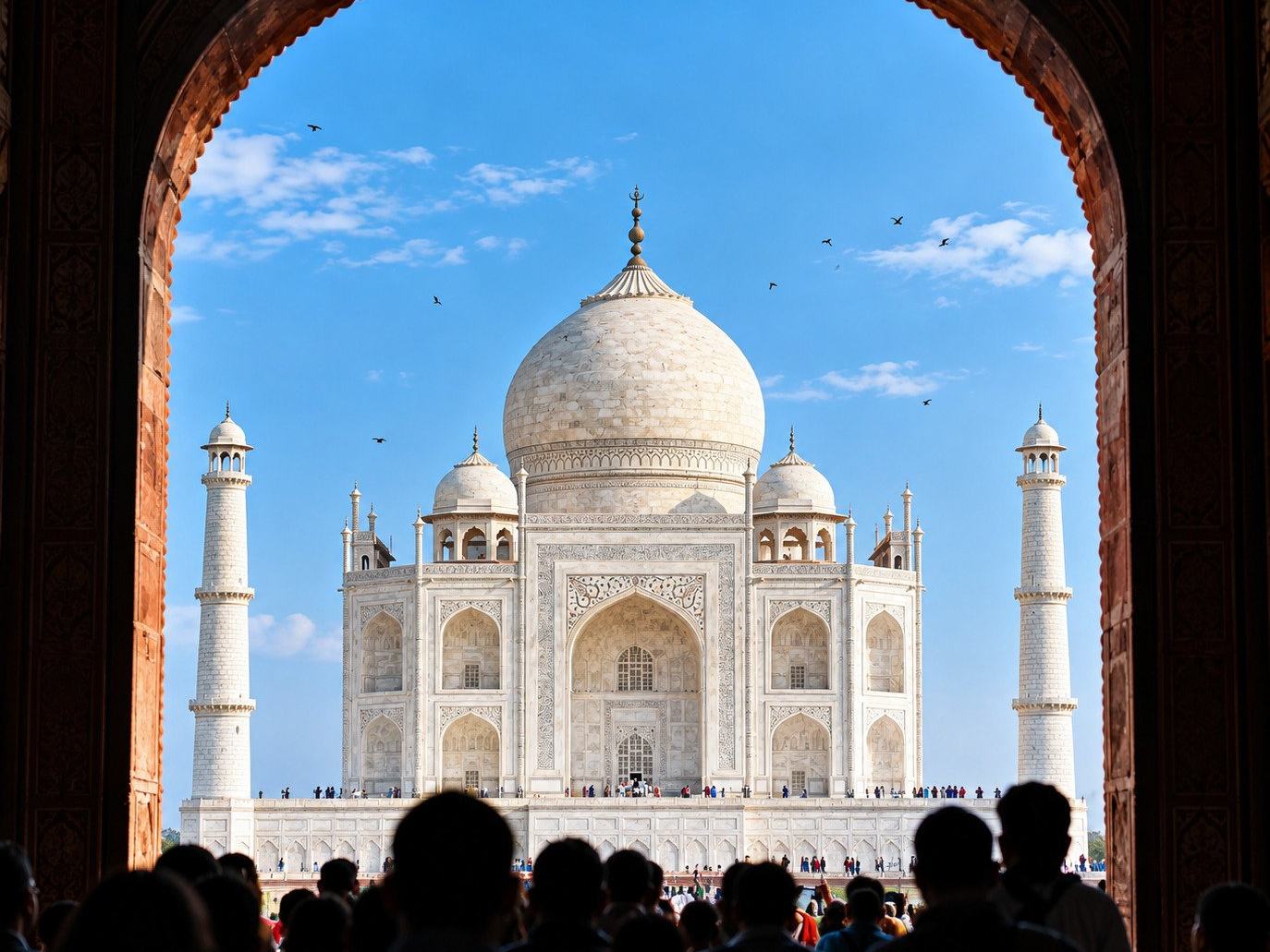 The Taj through the gateway