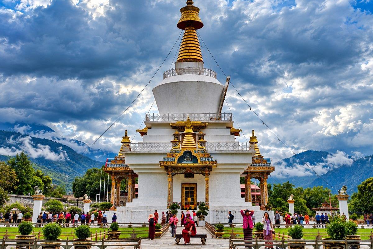The National Memorial Chorten in Thimphu, Bhutan