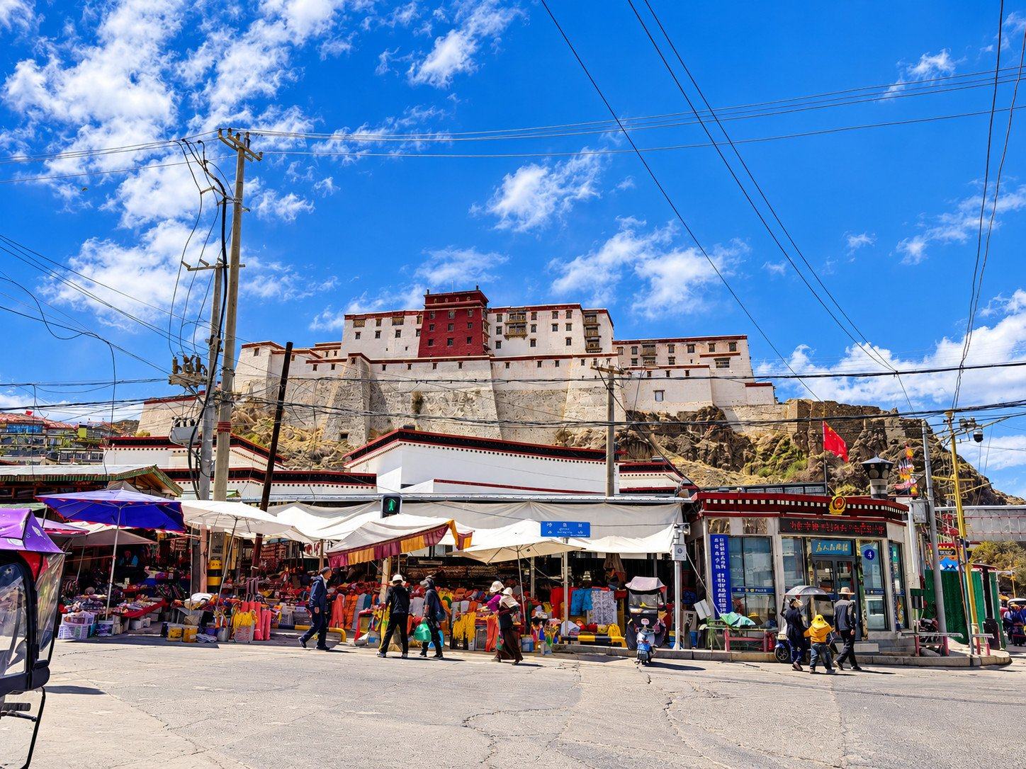 An old fort above the market street