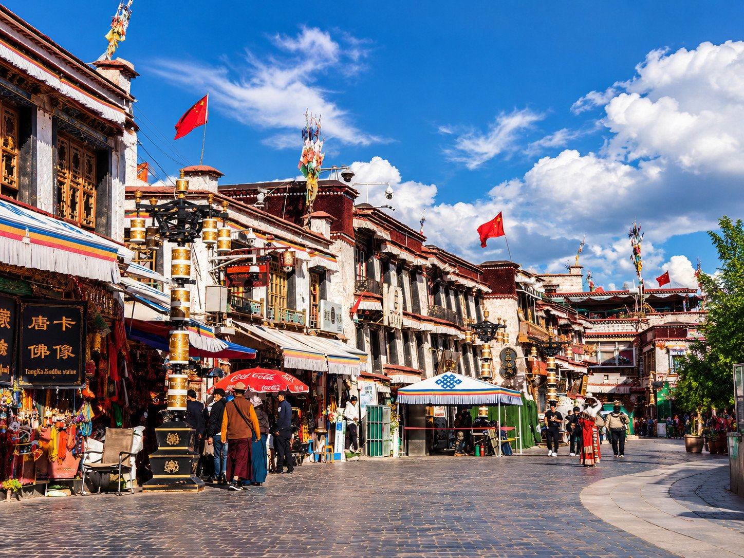 The old town under a blue sky