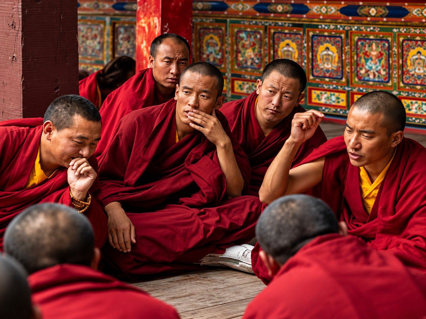 Monks in debate