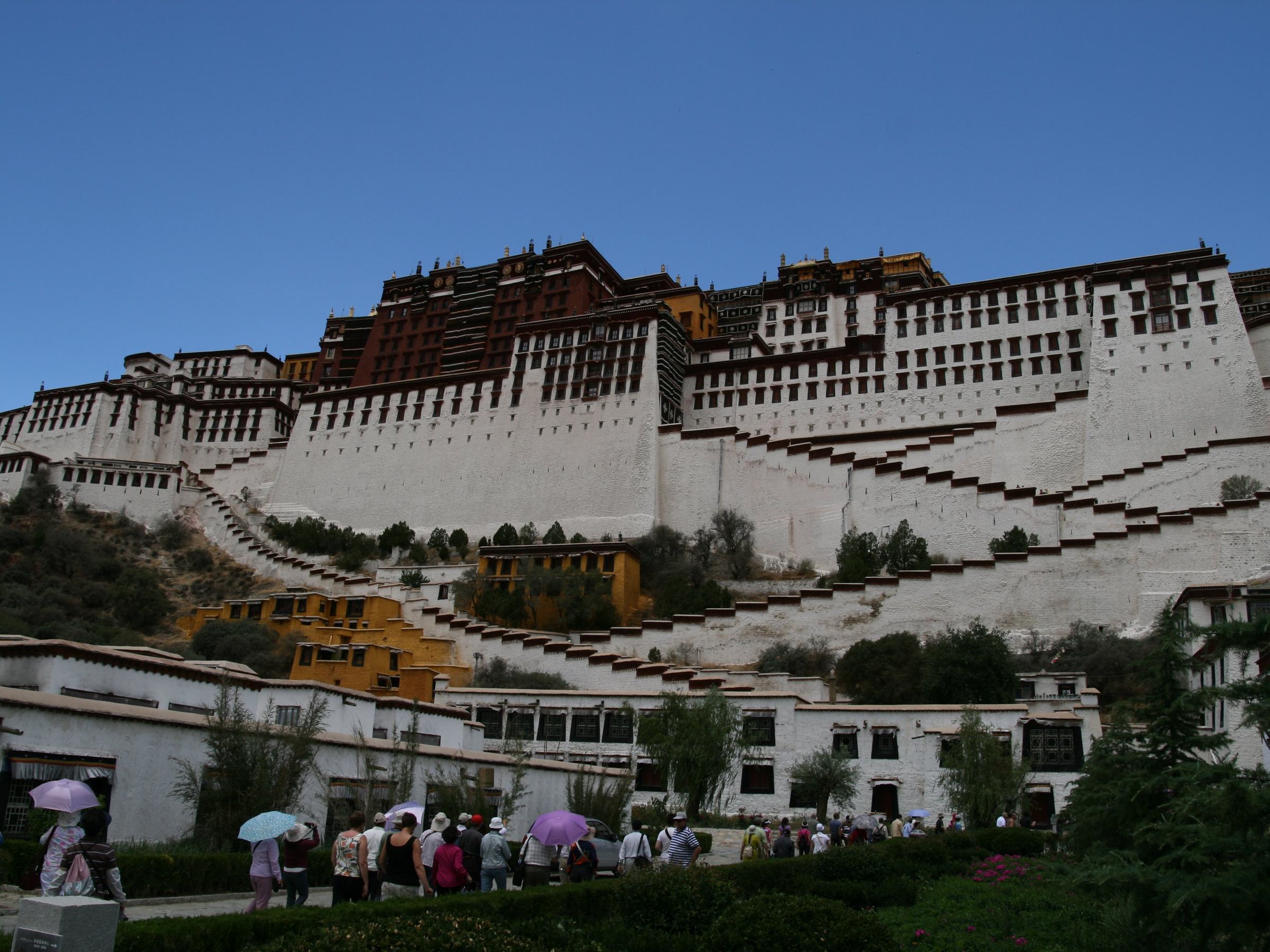 Lhasa below the Potala Palace