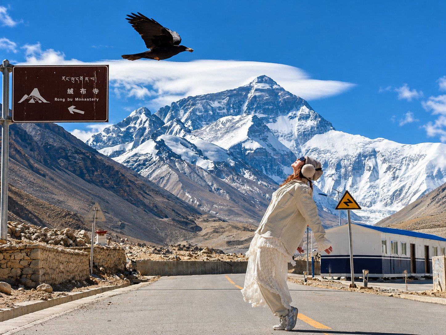 The road to Rongbuk, with Everest ahead