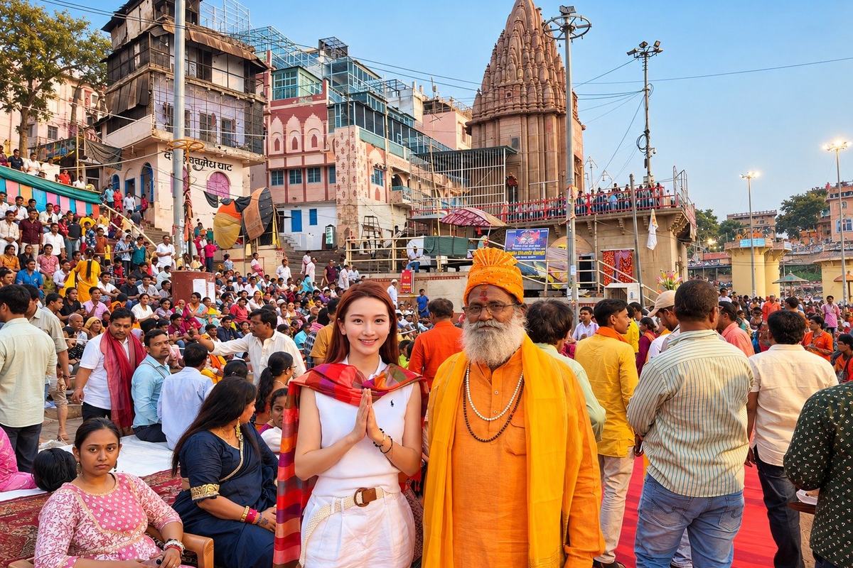 A sadhu at Dashashwamedh Ghat, Varanasi, India